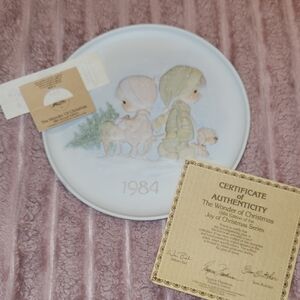Decorative Plate with Childrenand Dog